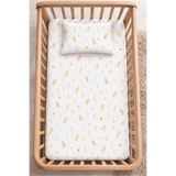 %100 Pamuk Lastikli Bebek Çarşafı + Yastık Kılıfı | Park Yatak 60x120 70x110 70x120 Uyumlu