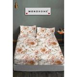 %100 Pamuk Lastikli Çarşaf Özel Tasarım 5d Dijital 60 Tel Golden Pink - Beyaz - Kırmızı - 180 x 200