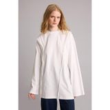 %100 Pamuk Manuka x DeFacto Regular Fit Uzun Kollu Tunik H5575AX26SM - Ekru-ER105