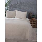 %100 Pamuk Muslin Battaniye, 4 Katlı Yatak Örtüsü, Yumuşak Türk Pamuğu Muslin Yatak Örtüsü, Ters Çevrilebilir Örtü, Vizon (King Boy 95x102-230x260 cm)