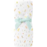 %100 Pamuk Müslin Bebek Battaniyesi - Çok Amaçlı Müslin Bebek Örtüsü - 90 x 90 cm - Beyaz