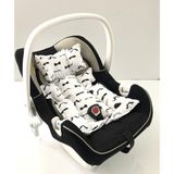 %100 Pamuk Müslin Puset Minderi - 0 - 13 kg - Bebe Mavi