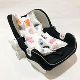 %100 Pamuk Müslin Puset Minderi - 0 - 13 kg - Krem Rengi