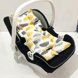 %100 Pamuk Müslin Puset Minderi - 0 - 13 kg - Siyah Beyaz