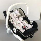 %100 Pamuk Müslin Puset Minderi - 0 - 13 kg - Siyah