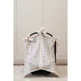 %100 Pamuk Muslin Puset Örtüsü – Atlantis Koleksiyonu 110X70 cm Fiyonklu - Krem