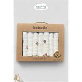 %100 Pamuk Organik Bebek Ağız Mendili 7'li Set, 25X25 cm Yumuşak&hipoalerjenik - Beyaz - 0 - 6 Yaş