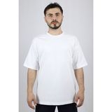 %100 Pamuk Oversize Bisiklet Yaka Erkek Tişört | Ventov Beyaz - M