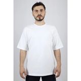 %100 Pamuk Oversize Bisiklet Yaka Erkek Tişört | Ventov Beyaz - Xl