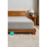%100 Pamuk Penye Kumaş Lastikli Çarşaf - Fitted - Yumuşak - Kaliteli Tek Kişilik - Çift Kişilik - Gri - 180x200+30 cm