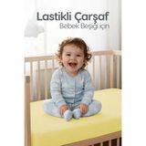 %100 Pamuk Penye Lastikli Bebek Çarşafı | Nefes Alan Yapı, Park Yatak ve Beşik Tüm Ebatlarla Uyumlu - 70x110