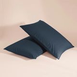 %100 Pamuk Percale 2li Yastık Kılıfı Lacivert - Pure Serisi