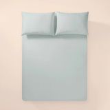 %100 Pamuk Percale Lastikli Çarşaf 100X200 cm Mavi - Pure Serisi - 100 x 200 cm
