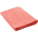 %100 Pamuk Petek Desen Banyo Havlusu 90X150 - Açık - Pembe - 90 x 150 cm