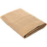 %100 Pamuk Petek Desen Banyo Havlusu 90X150 - Bej - 90 x 150 cm