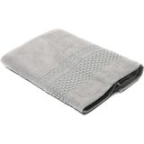%100 Pamuk Petek Desen Banyo Havlusu 90X150 - Gri - 90 x 150 cm
