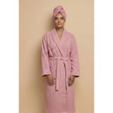 %100 Pamuk Pike Saç Bonesi Düğmeli Pratik Saç Kurulama Bakım Spa Ve Yüz Yıkama Bonesi (Pembe)