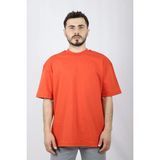 %100 Pamuk Premium Oversize Bisiklet Yaka Erkek Tişört | Ventov Turuncu - L