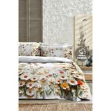 %100 Pamuk Ranforce Çeyizlik Luxury 5d Dijital Çift Kişilik Nevresim Takımı Dancing Roses - Renkli - 200 x 220 cm