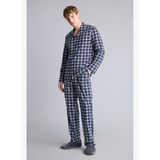 %100 Pamuk Regular Fit Ekose Desenli Uzun Kollu 2'li Pijama Takımı
