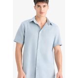 %100 Pamuk Regular Fit Polo Yaka Yazlık Kısa Kollu Gömlek