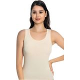 %100 Pamuk Ribana Kalın Askılı Atlet 6'lı Paket 490 - XL - Ten