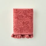 %100 Pamuk Rose Jakarlı El Havlusu Mürdüm (30X50 Cm) - 30 x 50 cm
