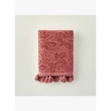 %100 Pamuk Rose Jakarlı El Havlusu Mürdüm (30x50 cm) Mürdüm