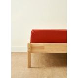 %100 Pamuk Saten Basic Çift Kişilik Lastikli Çarşaf Bordo (160X200X35 Cm) - Custom