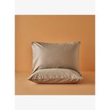 %100 Pamuk Saten Supreme 2'li Yastık Kılıfı Vizon (50x70 cm) Vizon