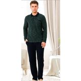 %100 Pamuk Selanik Örme Uzun Kol Erkek Pijama Takımı Kışlık
