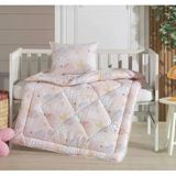 %100 Pamuklu 1.Kalite Ranforce Kumaştan İçi Elyaf Dolgulu Bebek Yorgan 95X145 Ve Bebek Yastık 35X45