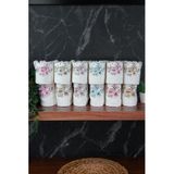 %100 Pamuklu 3D Kelebek İşlemeli 12 Li Analı Kızlı Çeyizlik Havlu Seti 50X90 Cm - 00030