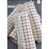 %100 Pamuklu Buldan Işi Çekyat-Koltuk Örtüsü 180x220 Nç1129-1 bordo