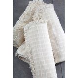%100 Pamuklu Buldan Işi Çekyat-Koltuk Örtüsü 180x300 Msslnd94 krem