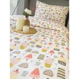 %100 Pamuklu Dondurma Desenli Çocuk Nevresim Takımı - Emn Vizyon Tekstil - Pembe - 100 x 200 x 30 cm