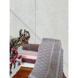 %100 Pamuklu Fulya 6 Adet El Yüz Havlusu - 50 x 90 cm - Ekru - Kahverengi - Bej