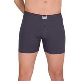 %100 Pamuklu Havlu Bel Düğmeli Füme Erkek Boxer 3'lü Paket