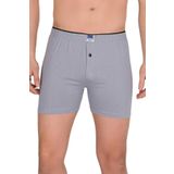 %100 Pamuklu Havlu Bel Düğmeli Gri Erkek Boxer 6'lı Paket