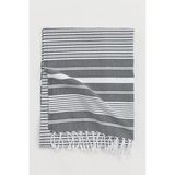 %100 Pamuklu Hızlı Kuruyan Plaj Havlusu - Gri - 100X80 Cm