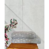 %100 Pamuklu Kilim Banyo Takımı 1 Adet 50X90 cm ve 1 Adet 90X150 cm Boy Havlusu - 90 x 150 cm - 50 x 90 cm - Antrasit