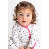 %100 Pamuklu Kruvaze Yaka Çıtçıtlı Bebek Tulumu - Çok Renkli - 9-12M