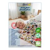 %100 Pamuklu Premium Pazen Çift Taraflı Çok Amaçlı Bebek Battaniyesi - 90X80cm, Özel Soft Kumaş