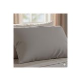 %100 Pamuklu Saten 55X75Cm Büyük Boy Yastık Kılıfı 2 Adet (Fermuarlı), Gri