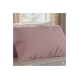 %100 Pamuklu Saten 55X75Cm Büyük Boy Yastık Kılıfı 2 Adet (Fermuarlı), Pembe