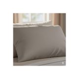 %100 Pamuklu Saten 55X75Cm Büyük Boy Yastık Kılıfı 2 Adet (Fermuarlı), Taş