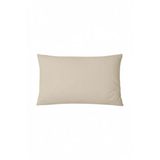 %100 Pamuklu Saten Orta Boy 45X65Cm Yastık Kılıfı 2Li (Gizli Fermuarlı), Bej