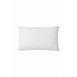 %100 Pamuklu Saten Orta Boy 45X65Cm Yastık Kılıfı 2Li (Gizli Fermuarlı), Beyaz