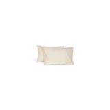 %100 Pamuklu Saten Orta Boy 45X65Cm Yastık Kılıfı 2Li (Gizli Fermuarlı), Krem