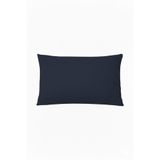%100 Pamuklu Saten Orta Boy 45X65Cm Yastık Kılıfı 2Li (Gizli Fermuarlı), Lacivert